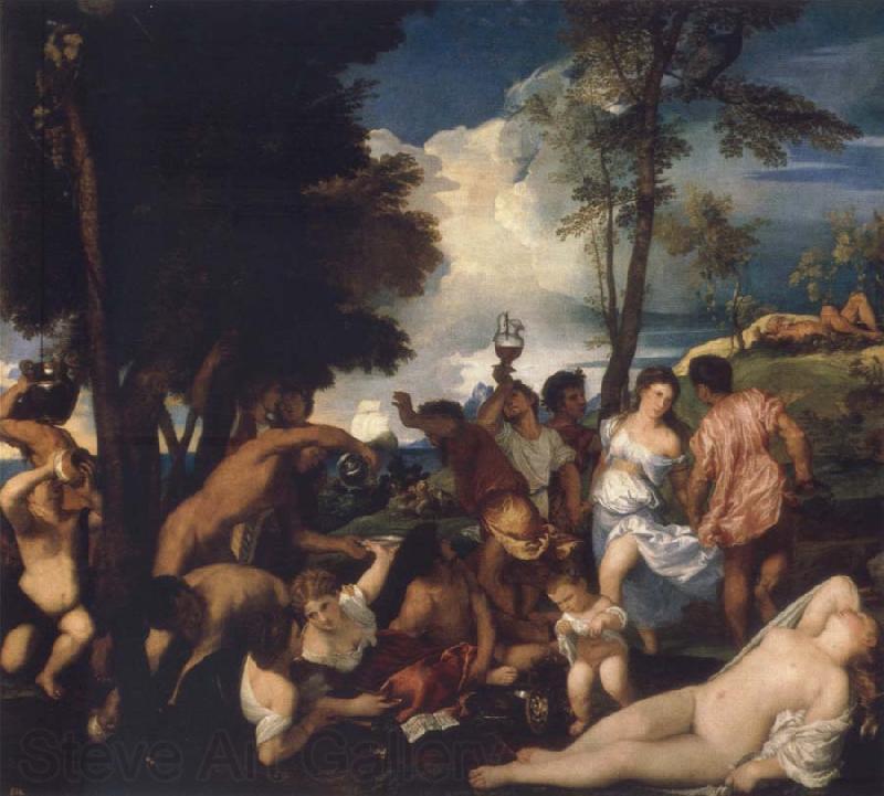 TIZIANO Vecellio Bacchanal or the Andrier Norge oil painting art